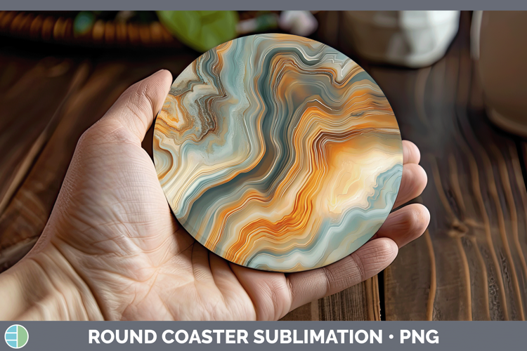 Gems Agate Round Coaster Sublimation Coaster Designs