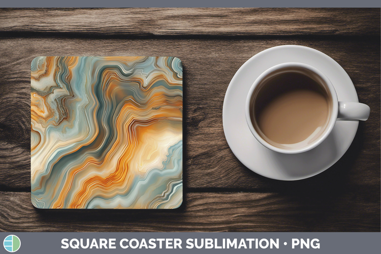 Gems Agate Square Coaster Sublimation Coaster Designs