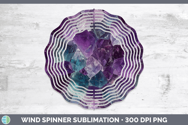 Gems Fluorite Wind Spinner Sublimation Spinner Designs