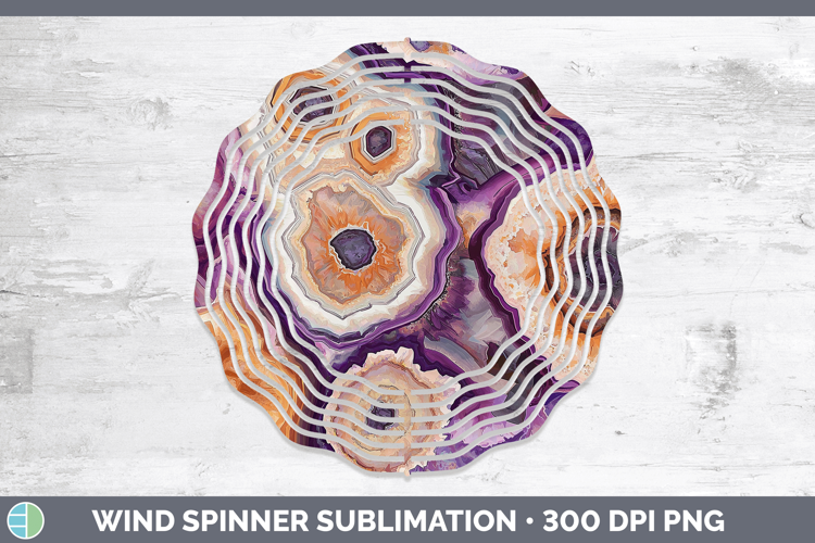 Gems Geode Wind Spinner Sublimation Spinner Designs