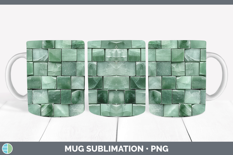 Gems Jade Mug Wrap Sublimation Coffee Cup Designs
