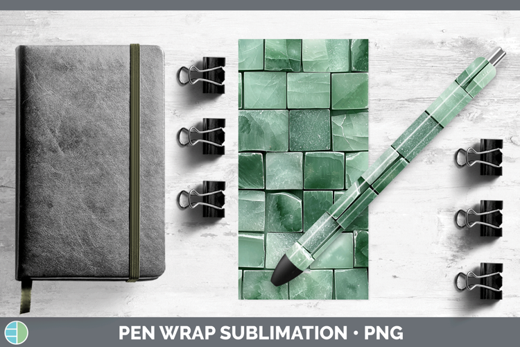 Gems Jade Pen Wrap Sublimation Pen Designs