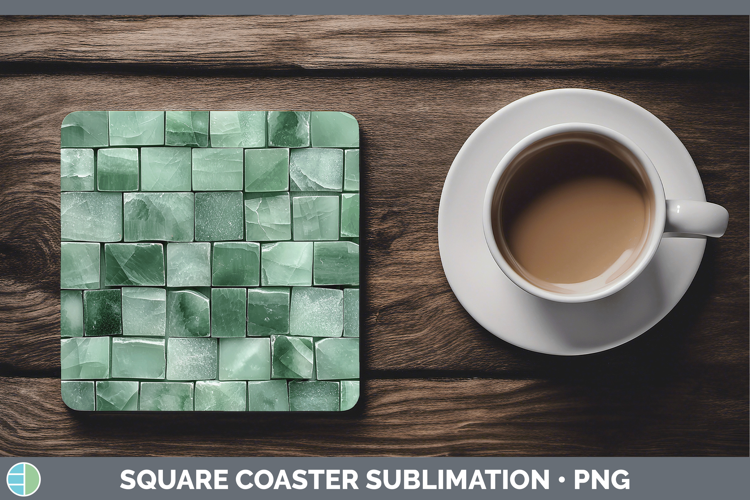 Gems Jade Square Coaster Sublimation Coaster Designs