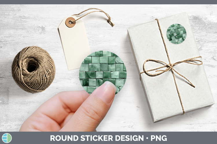 Gems Jade Stickers | Round Labels Designs