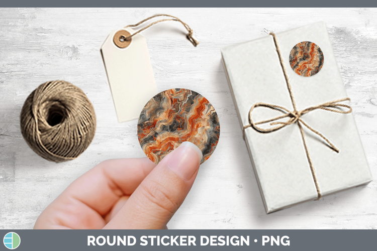 Gems Jasper Stickers | Round Labels Designs