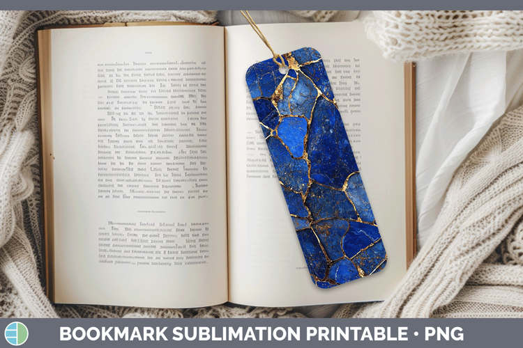 Gems Lapis Lazuli Bookmark Sublimation Printable Designs