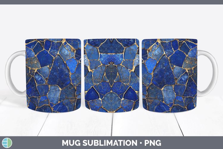 Gems Lapis Lazuli Mug Wrap Sublimation Coffee Cup Designs