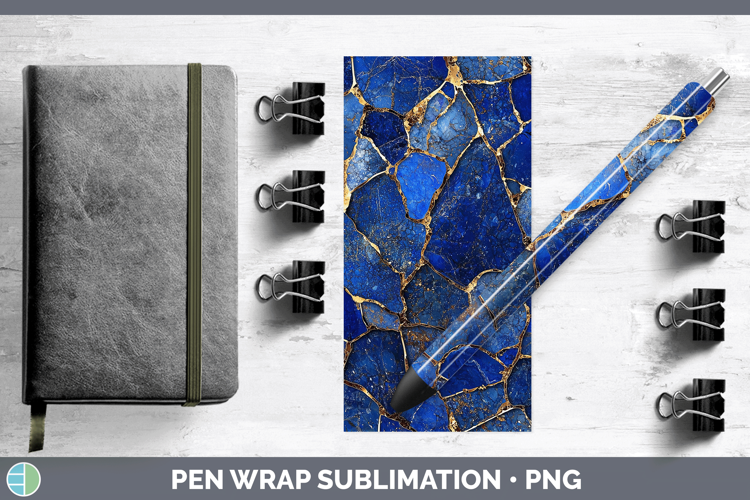 Gems Lapis Lazuli Pen Wrap Sublimation Pen Designs