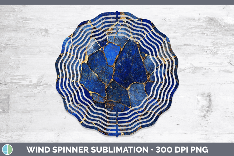 Gems Lapis Lazuli Wind Spinner Sublimation Spinner Designs