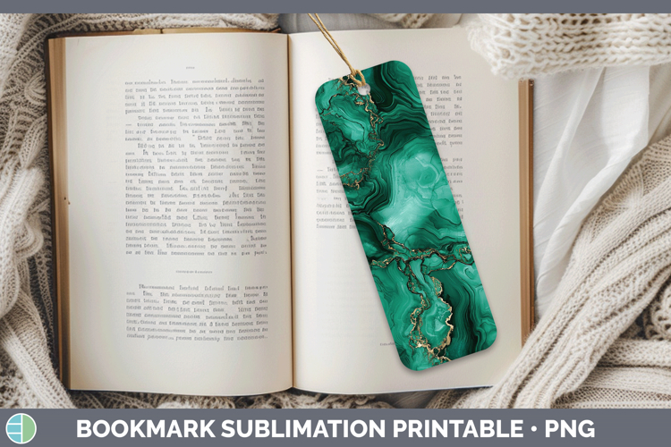 Gems Malachite Bookmark Sublimation Printable Designs