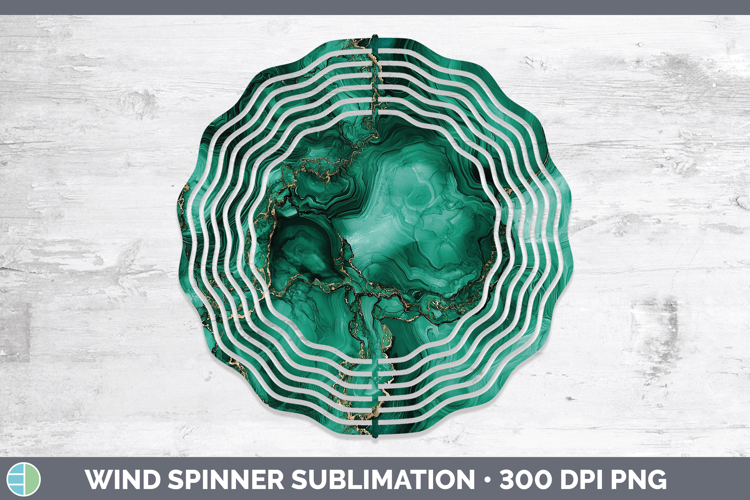 Gems Malachite Wind Spinner Sublimation Spinner Designs