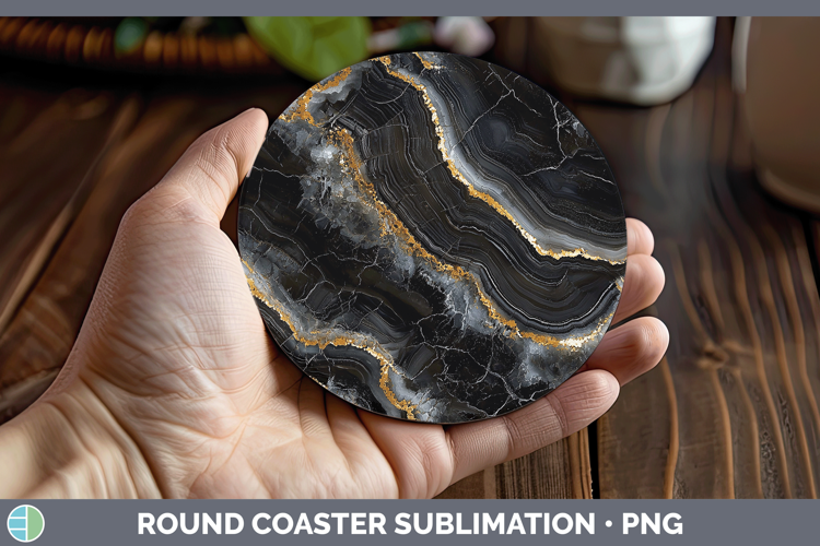 Gems Onyx Round Coaster Sublimation Coaster Designs