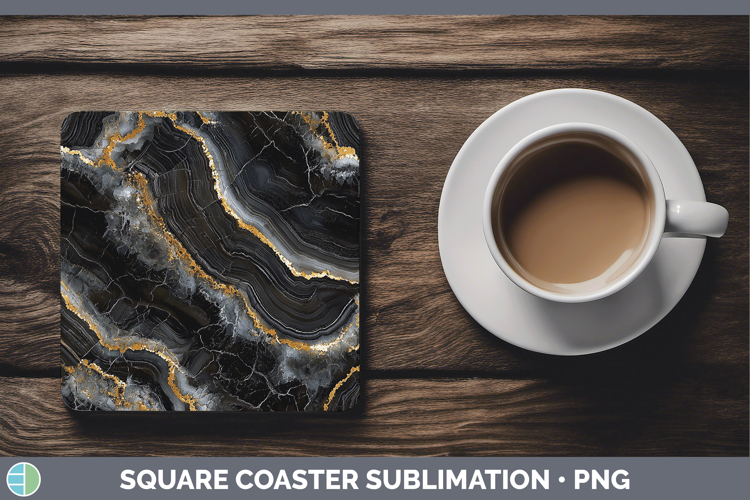 Gems Onyx Square Coaster Sublimation Coaster Designs
