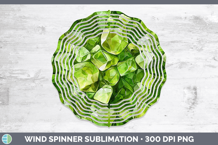 Gems Peridot Wind Spinner Sublimation Spinner Designs