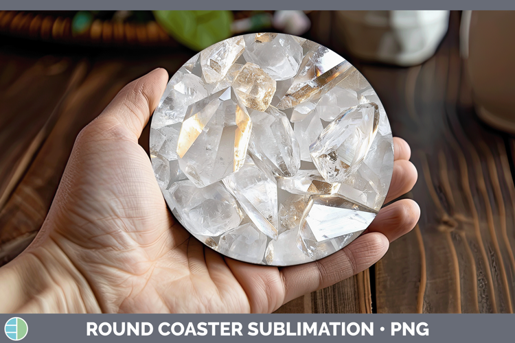 Gems Quartz Round Coaster Sublimation Coaster Designs