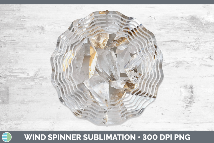 Gems Quartz Wind Spinner Sublimation Spinner Designs