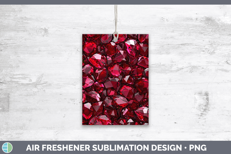Gems Ruby Air Freshener Sublimation Car Freshener Designs