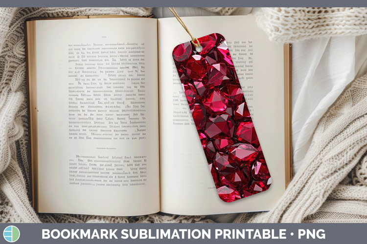 Gems Ruby Bookmark Sublimation Printable Designs