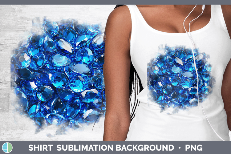 Gems Sapphire Shirt Sublimation Sublimation Background Desig
