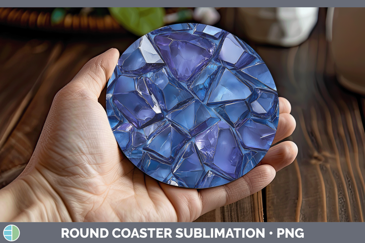 Gems Tanzanite Round Coaster Sublimation Coaster Designs