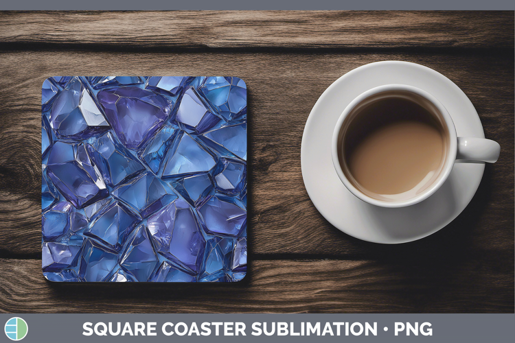Gems Tanzanite Square Coaster Sublimation Coaster Designs