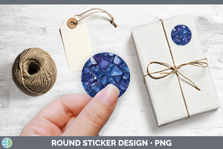 Gems Tanzanite Stickers | Round Labels Designs