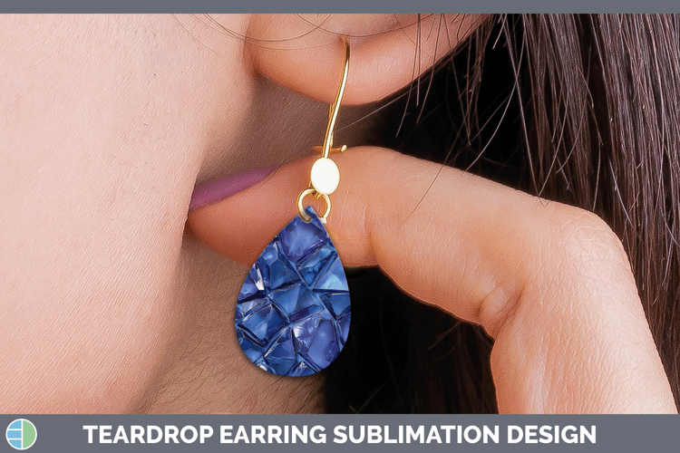 Gems Tanzanite Teardrop Earrings Sublimation Earrings Design