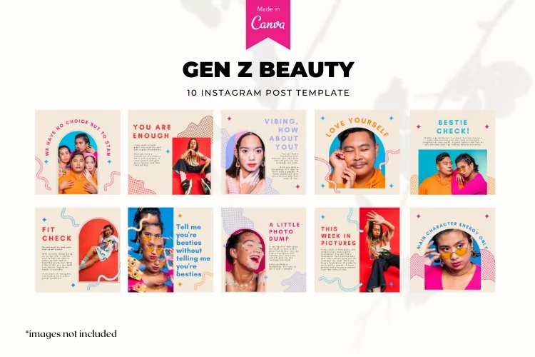 Gen Z Instagram Post Canva Template
