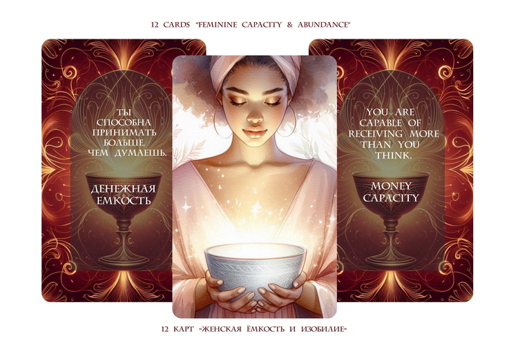 12 cards of feminine capacity and abundance.