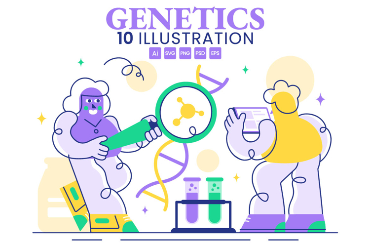 10 Genetic Research Illustration