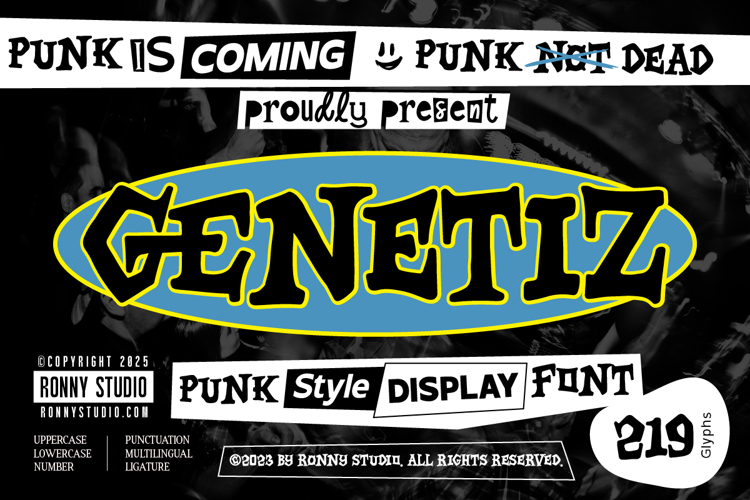 Genetiz  Punk Style Display Font
