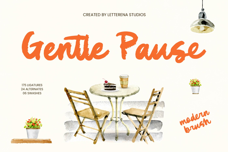Gentle Pause - Modern Brush
