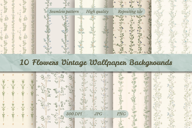 Flowers Vintage Wallpaper Backgrounds