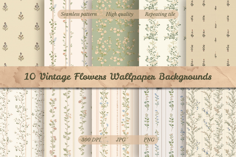 Vintage Classic Flower Wallpaper Backgrounds