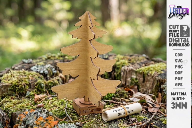 Wooden Geocaching Container Laser Cut | Geocache Hide Box