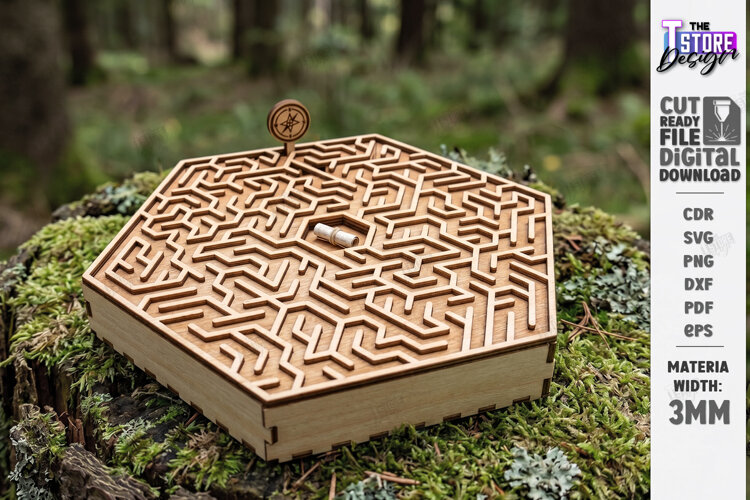 Wooden Geocaching Container Laser Cut | Geocache Hide Box example image 1