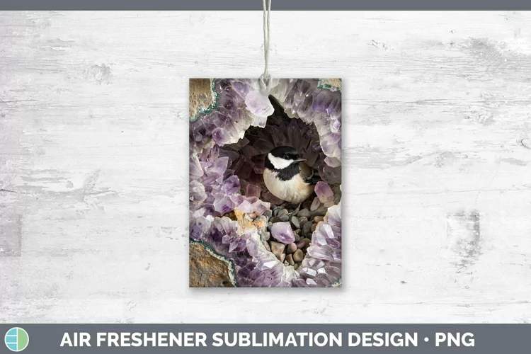 Geode 3D Chickadee Air Freshener | Sublimation Car Freshener