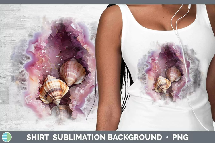 Geode 3D Seashell Shirt | Sublimation Sublimation Background