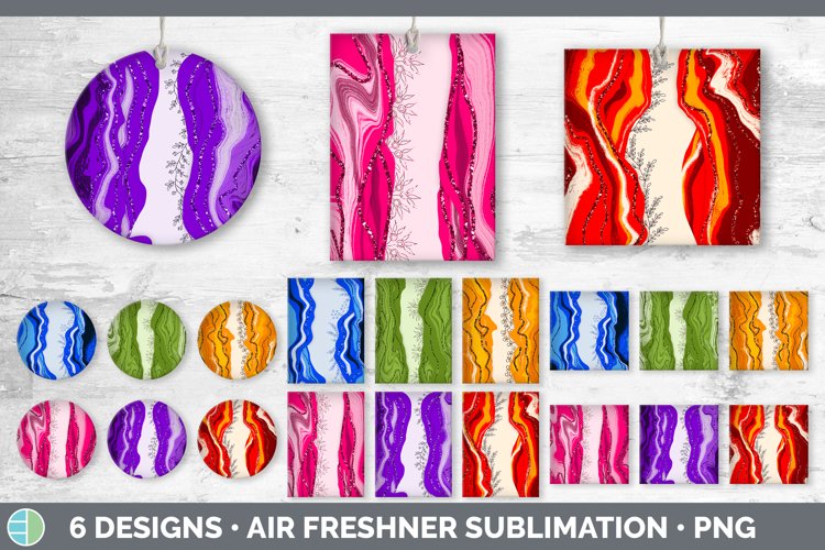 Agate Air Freshener Sublimation Designs Bundle