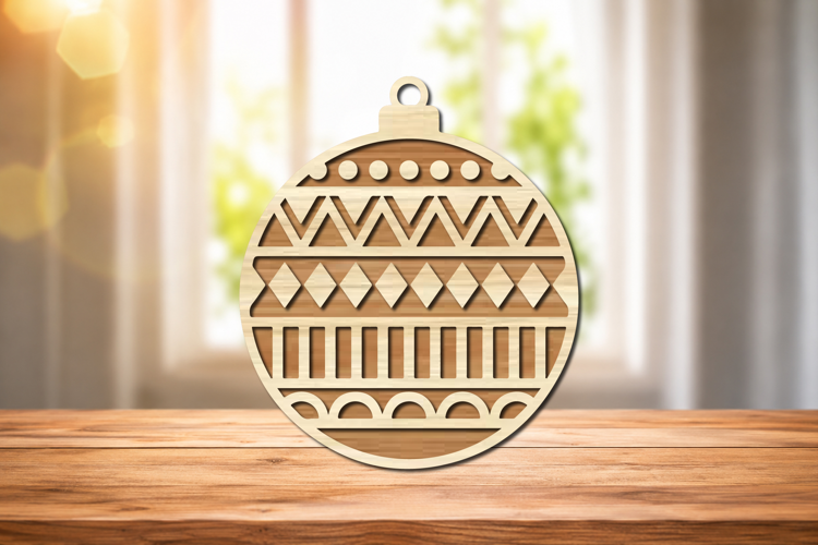 Geometric Christmas Ornament Laser Cut SVG