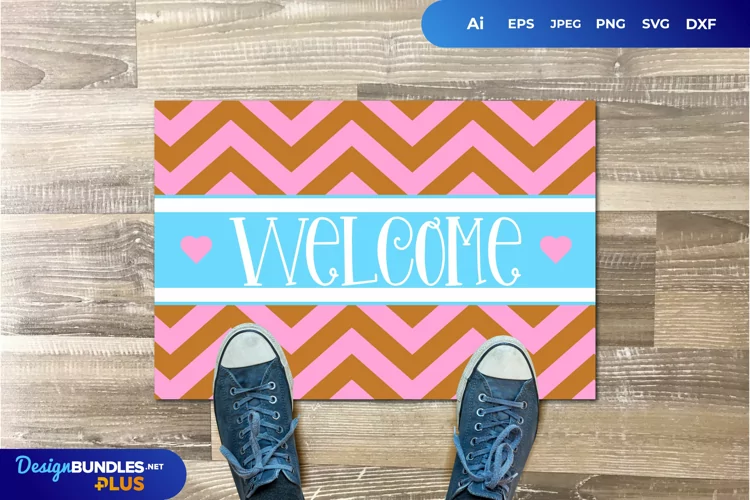 Geometric Doormat - Welcome