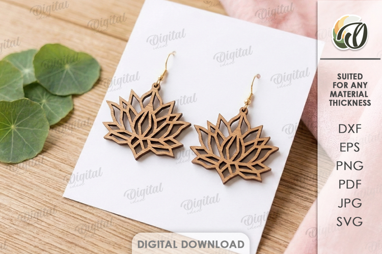Geometric Earrings Laser Cut. Dangle Earrings SVG