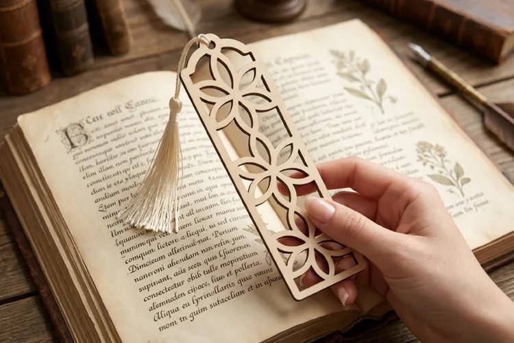 Geometric Flower Bookmark SVG Laser Cut