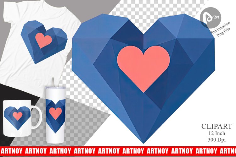 Geometric Heart Clipart
