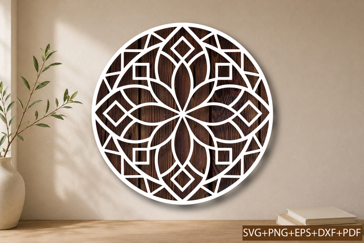 Geometric Mandala SVG Laser Cut File