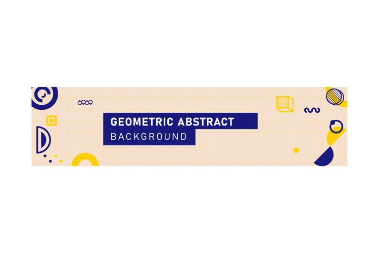 Geometric modern abstract horizontal banner design art