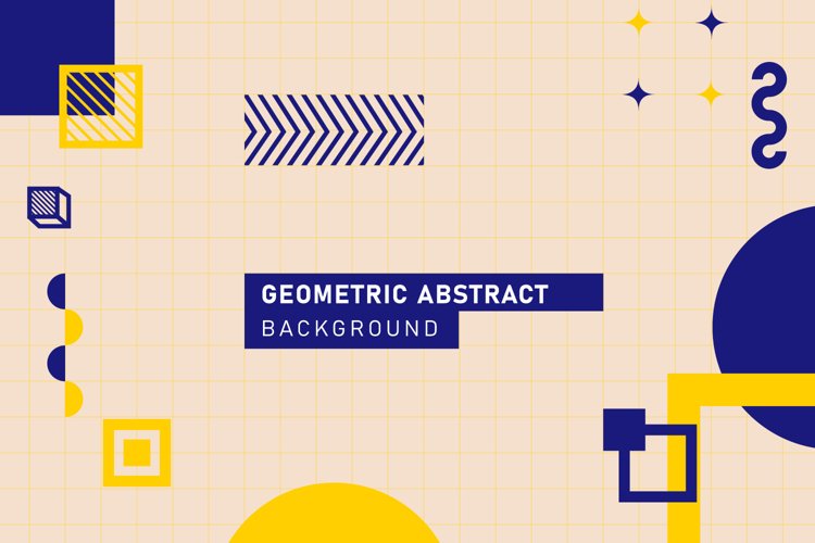 Geometric modern abstract template design background art