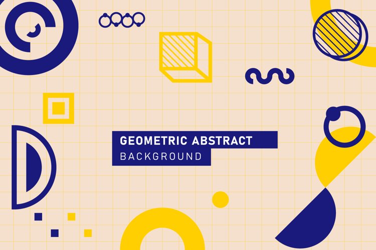 Geometric modern abstract template design background art example image 1