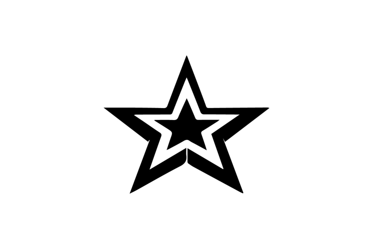 Geometric Star Logo with Inner Structure Design