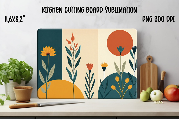 Abstract kitchen board | Geometric cutting glass board